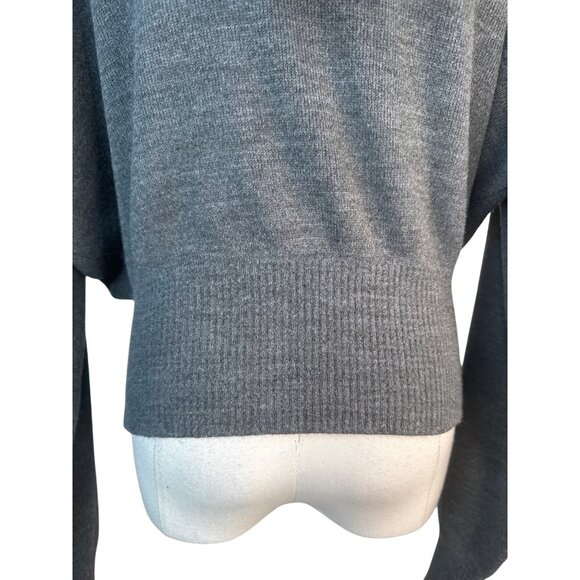 ZARA Gray Medium Hoodie Medium Acrylic Sweater - Picture 9 of 11